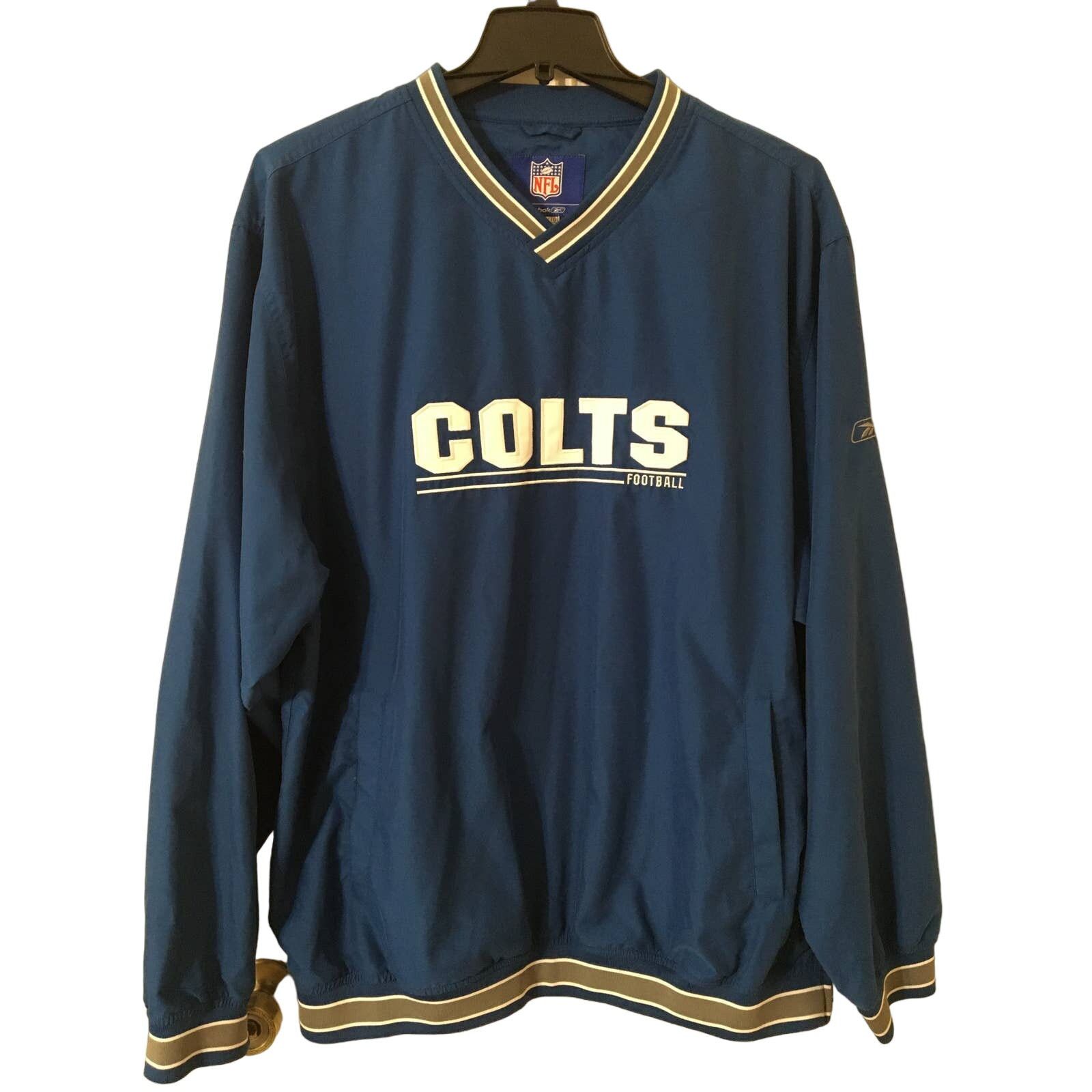 NFL NFL Reebok XL Colts Football Pull Over Windbreaker Jacket Size US XL / EU 56 / 4 - 1 Thumbnail