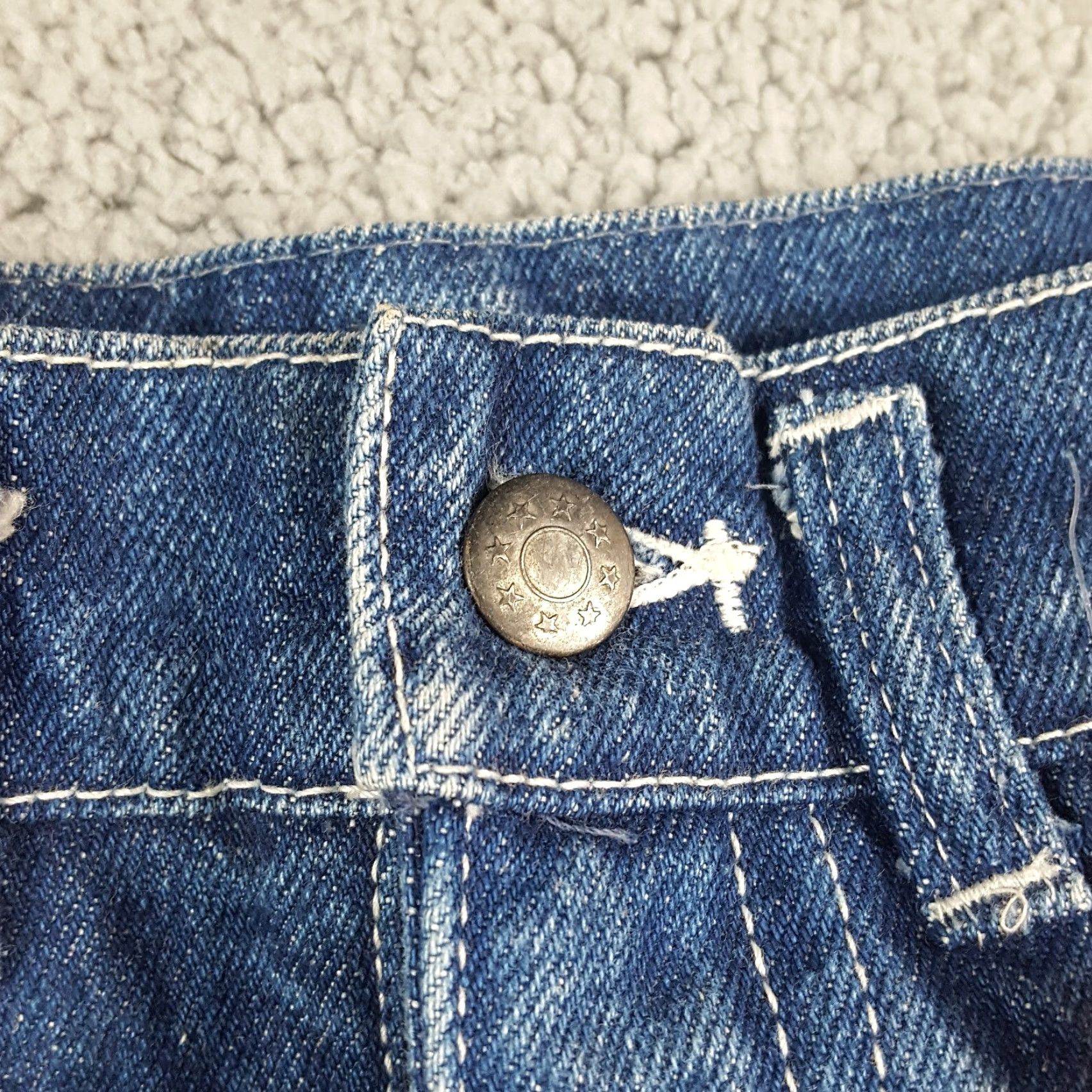 Vintage VINTAGE 80s Variations Denim Mini Skirt High Waist Womens Size 12 Blue Biker Grunge Retro Size 34" / US 12 / IT 48 - 3 Thumbnail