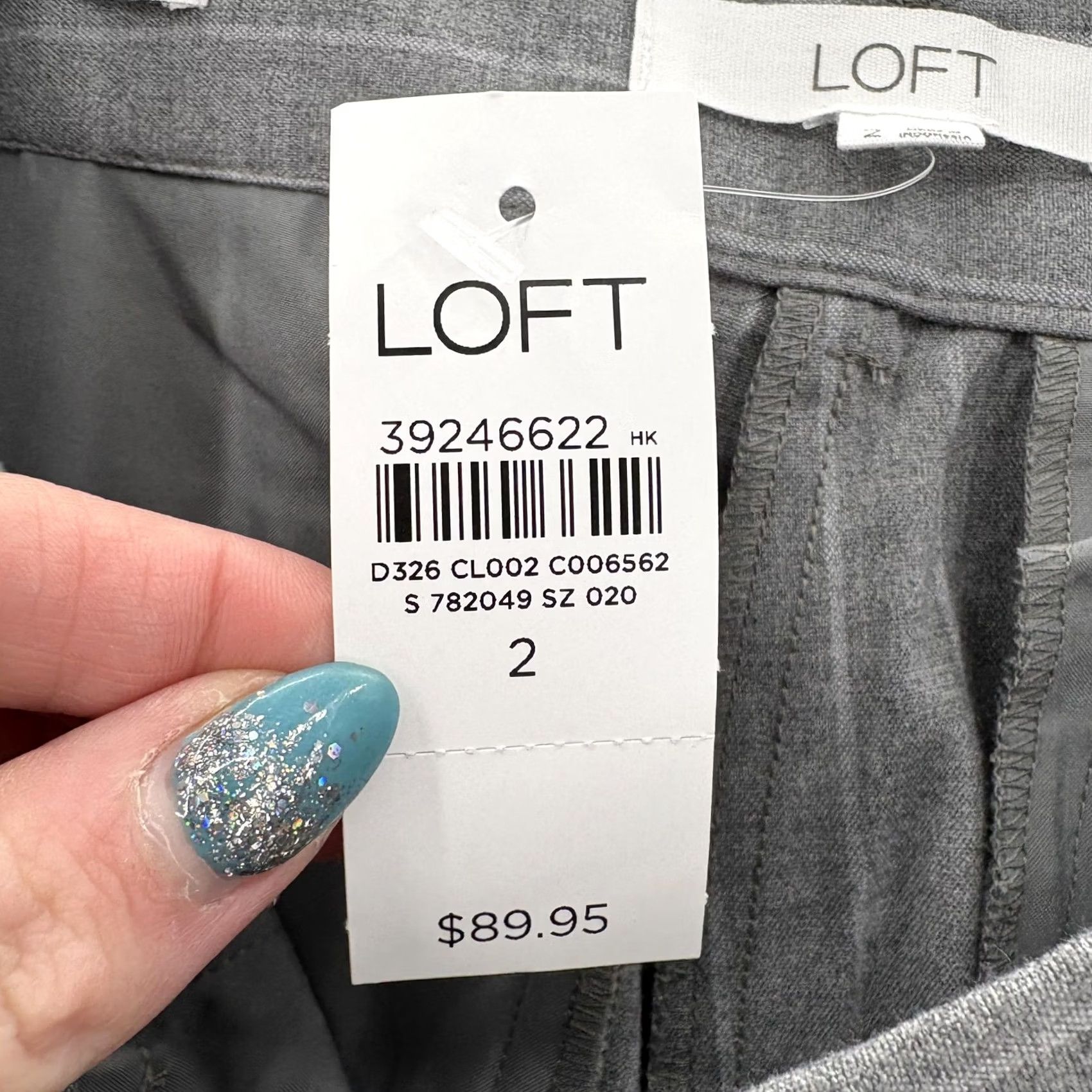 Loft LOFT Riviera Slim Dress Pants Womens 2 Gray Pinstripe Mid Rise Tapered NWT Pants Size 26" / US 2 / IT 38 - 6 Thumbnail