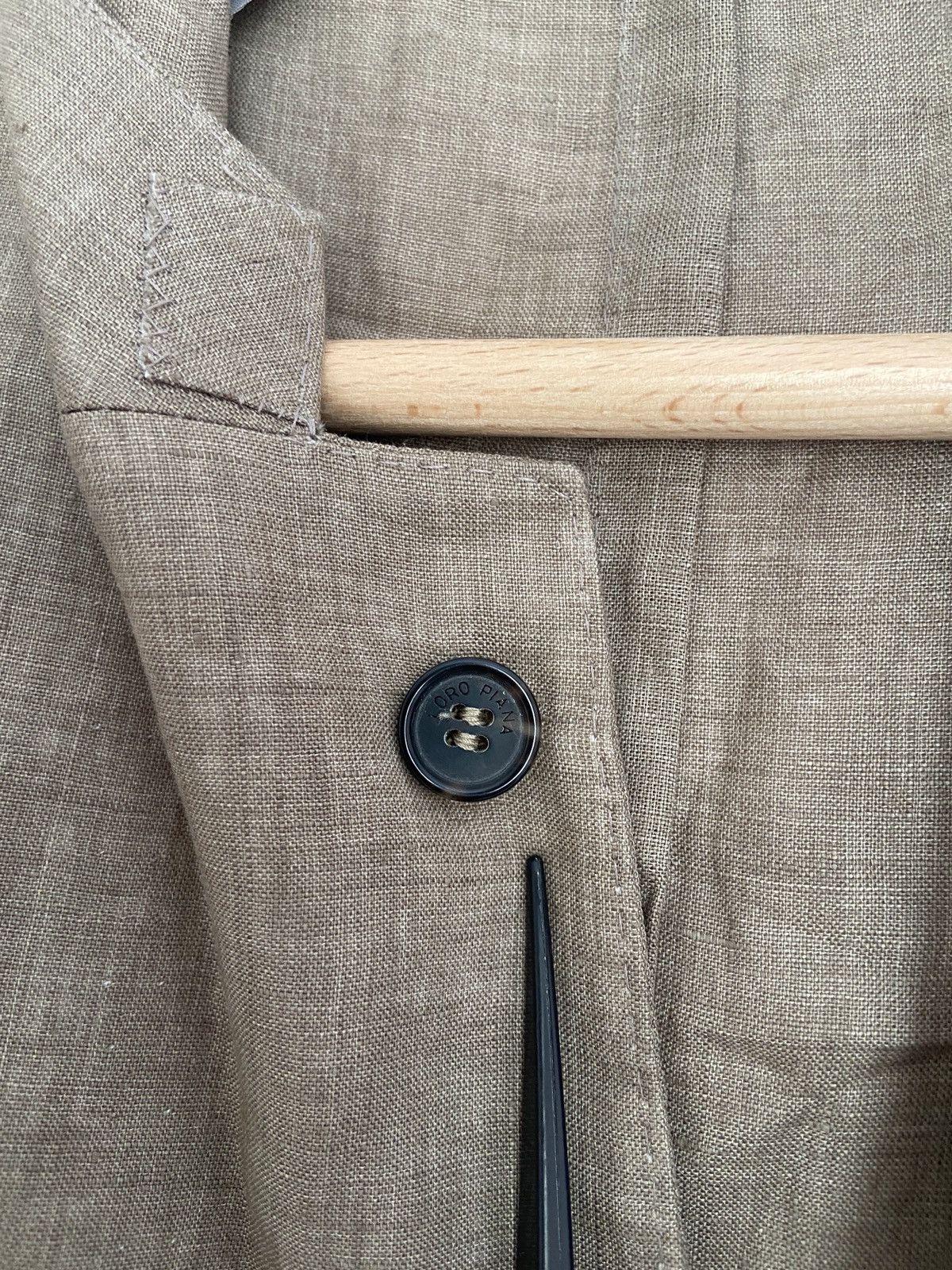 Loro Piana Loro Piana Two-Button Rain System Unstructured Linen Blazer Size 46R - 7 Thumbnail