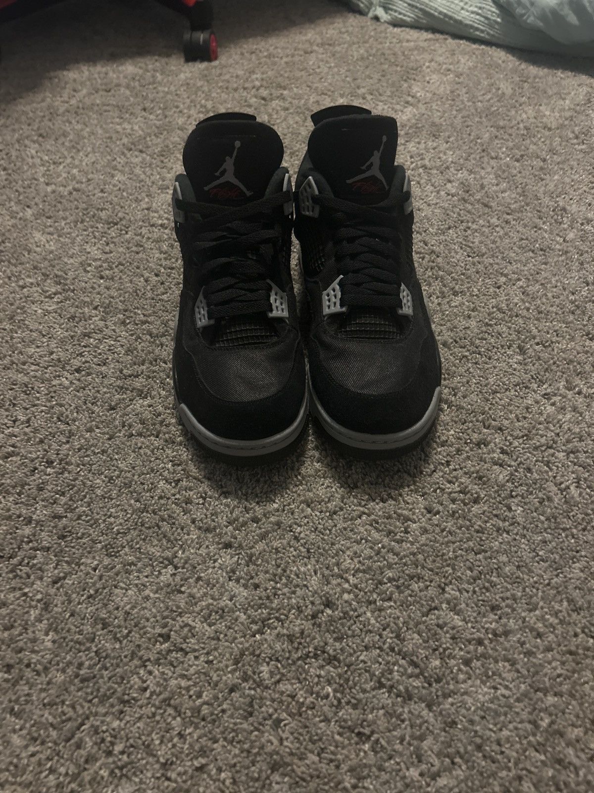 Jordan Brand Black Canvas Jordan 4s Size US 13 / EU 46 - 3 Thumbnail