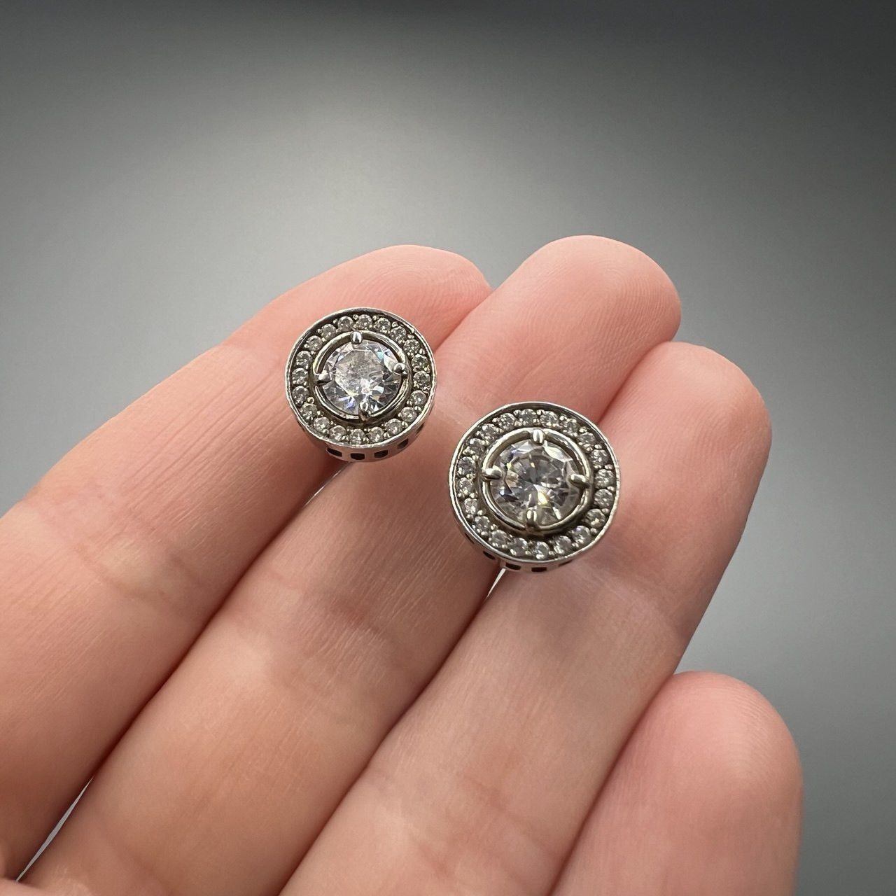 Vintage Vintage Stud Ear Earrings Sterling Silver 925 Signed 4.3 gr Size ONE SIZE - 5 Thumbnail