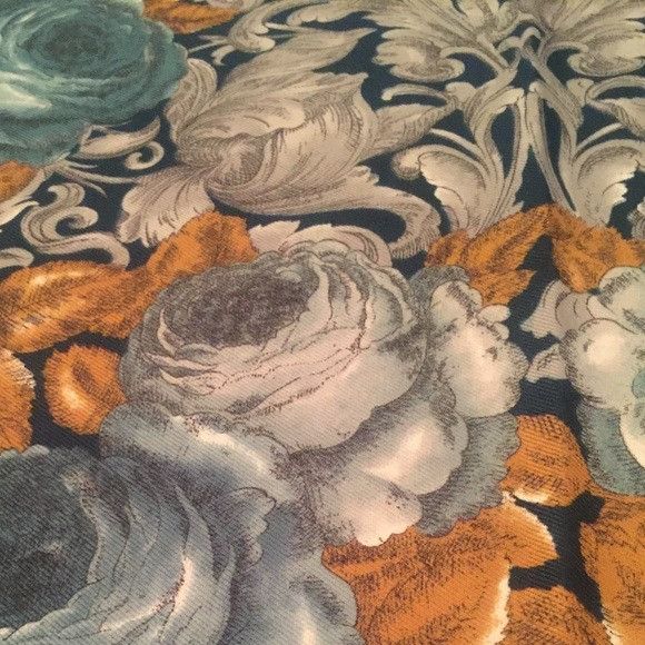 Vintage Vintage Blue Flower Scarf Handkerchief Size ONE SIZE - 5 Thumbnail