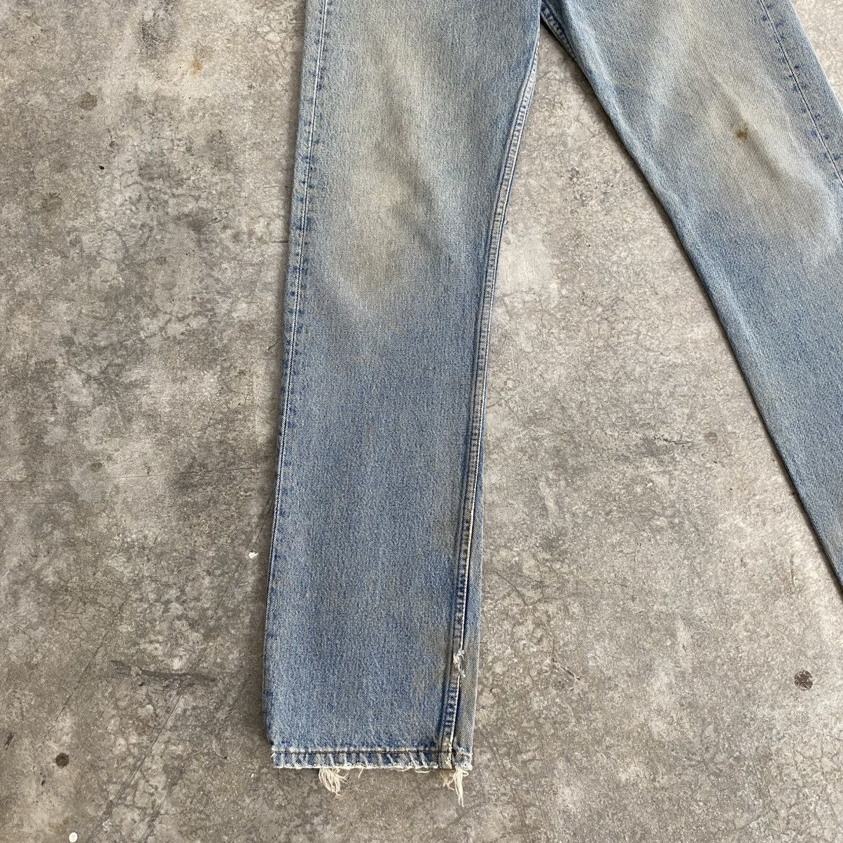 Levi's Vintage 1995 Levis 501 Faded Muddy Blue Denim Jeans Size US 30 / EU 46 - 6 Thumbnail