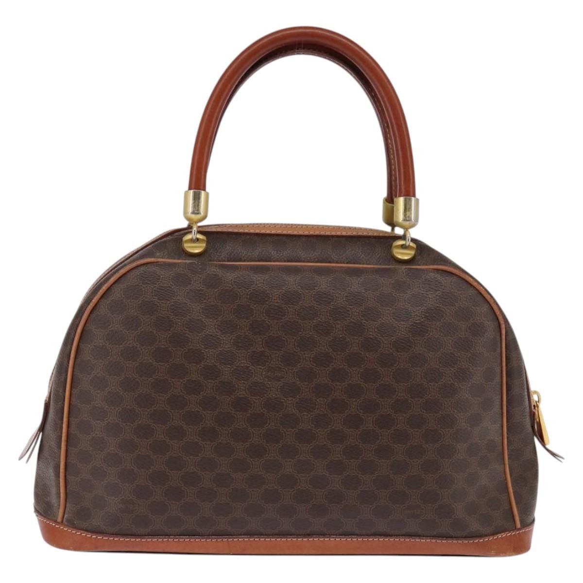 Celine CELINE Macadam Canvas Hand Bag Pvc Leather Brown Gold Size ONE SIZE - 3 Thumbnail