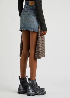 Balenciaga o1y0625 Midi Skirt in Brown/Black Size 27" / US 4 / IT 40 - 5 Thumbnail