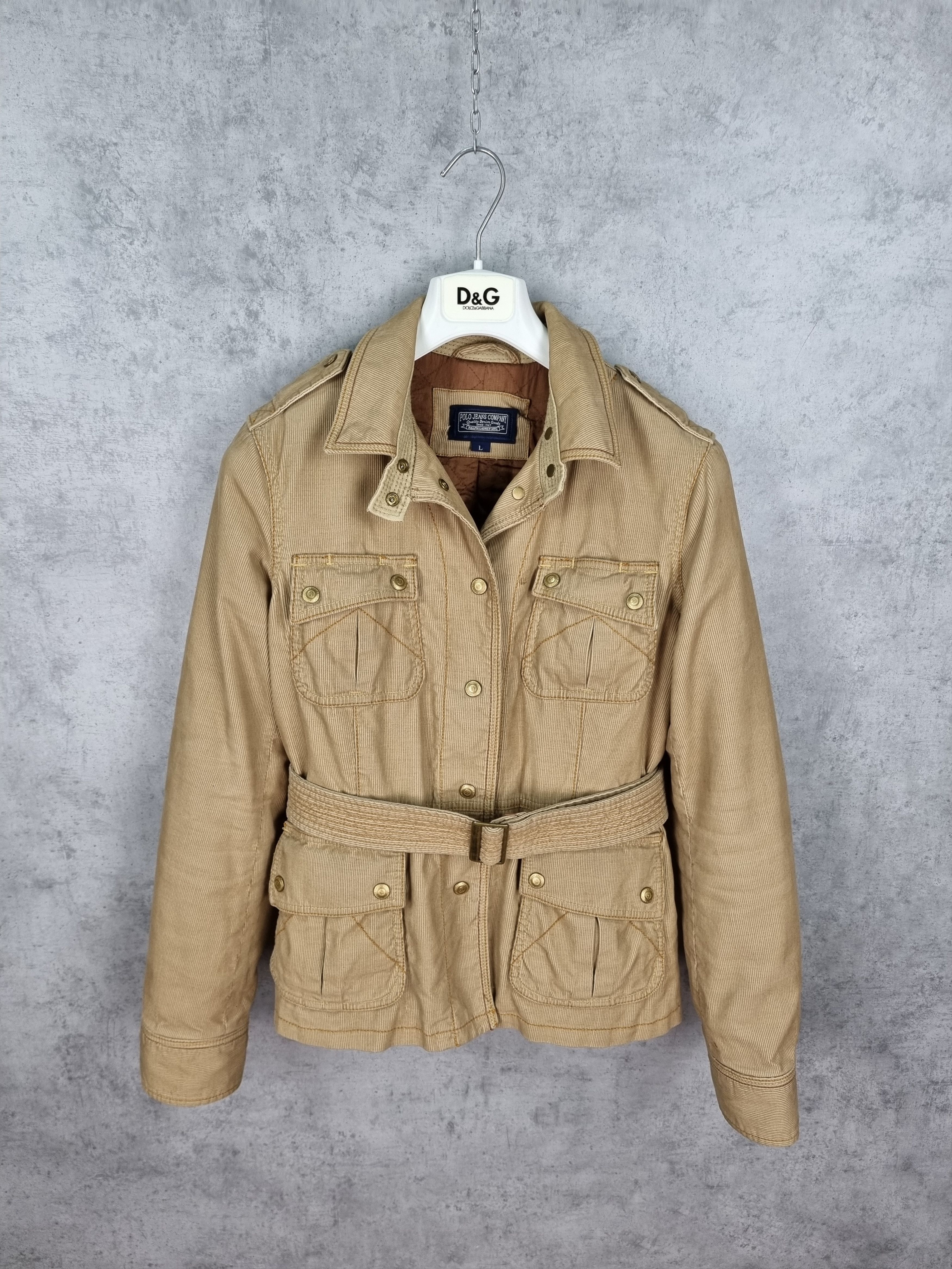 Polo Ralph Lauren × Ralph Lauren Ralph Lauren Corduroy Military Style Blazer Light Jacket Size L / US 10 / IT 46 - 1 Thumbnail