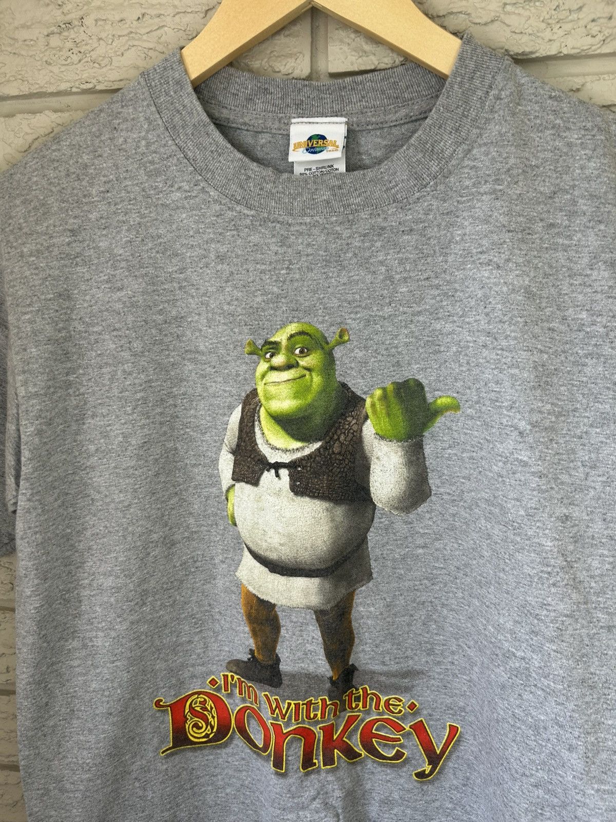 Universal Studios × Vintage Vintage Shrek Im With The Donkey T Shirt Size US S / EU 44-46 / 1 - 3 Thumbnail