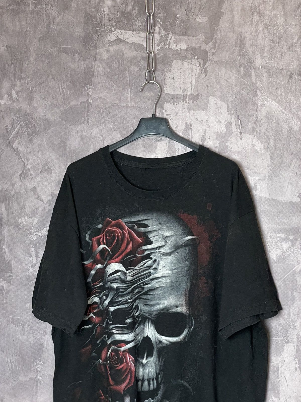 Other Vintage Y2k Skull Cross Spiral T Shirt Overprinted AOP Size US L / EU 52-54 / 3 - 2 Thumbnail