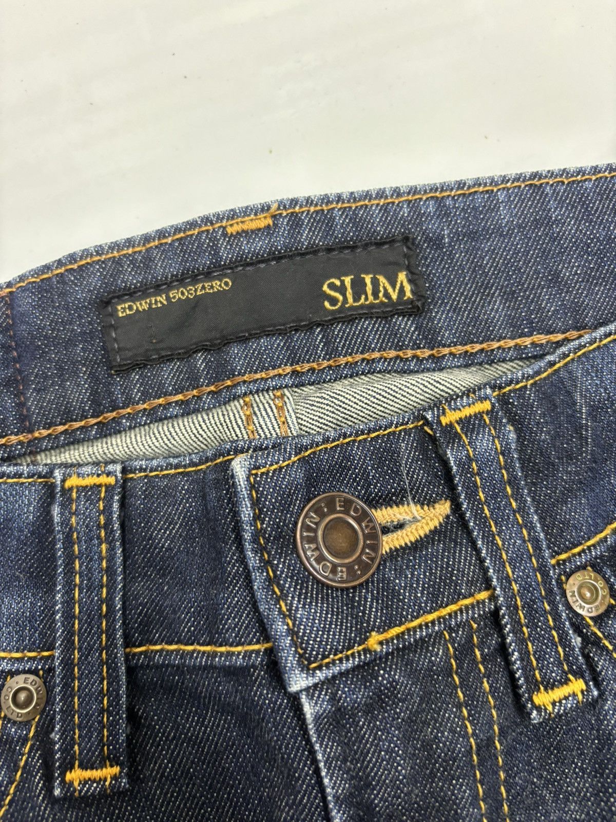 Edwin × If Six Was Nine × Le Grande Bleu (L.G.B.) 🔥EDWIN 503Zero Slim Skinny Blue Denim Jeans Size 27" / US 4 / IT 40 - 9 Thumbnail