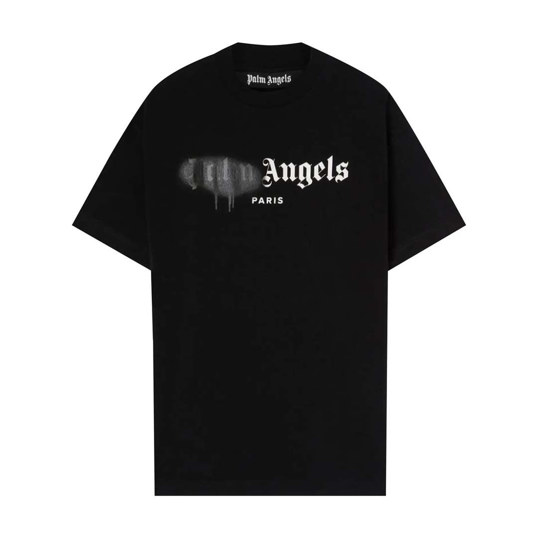 Palm Angels Paris Sprayed Logo Tee Black Size US L / EU 52-54 / 3 - 1 Preview