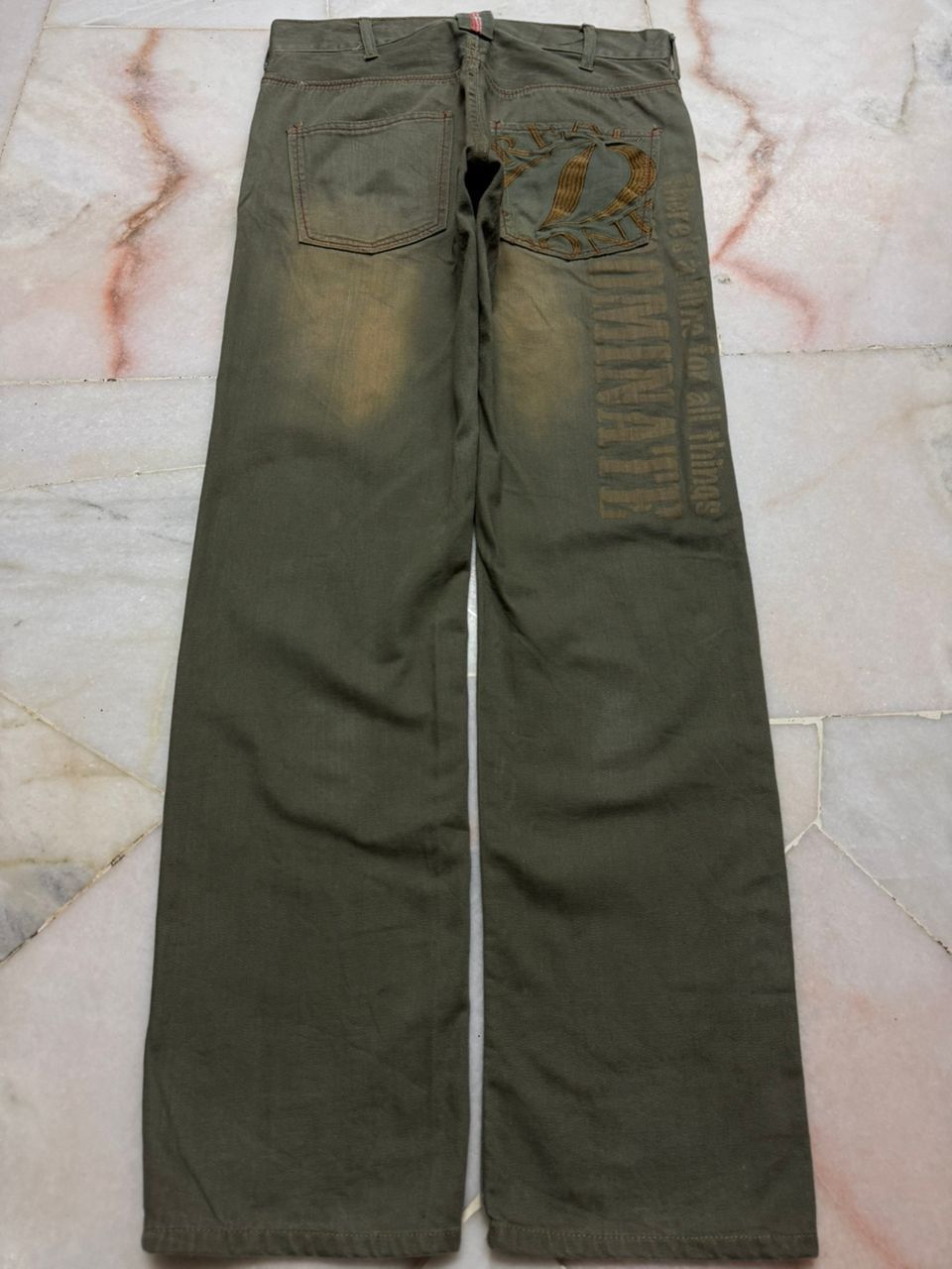 Tornado Mart 💥Sick💥Vintage Dominate Rusty Mudwash Distressed Patcher Jean Size US 31 - 13 Thumbnail
