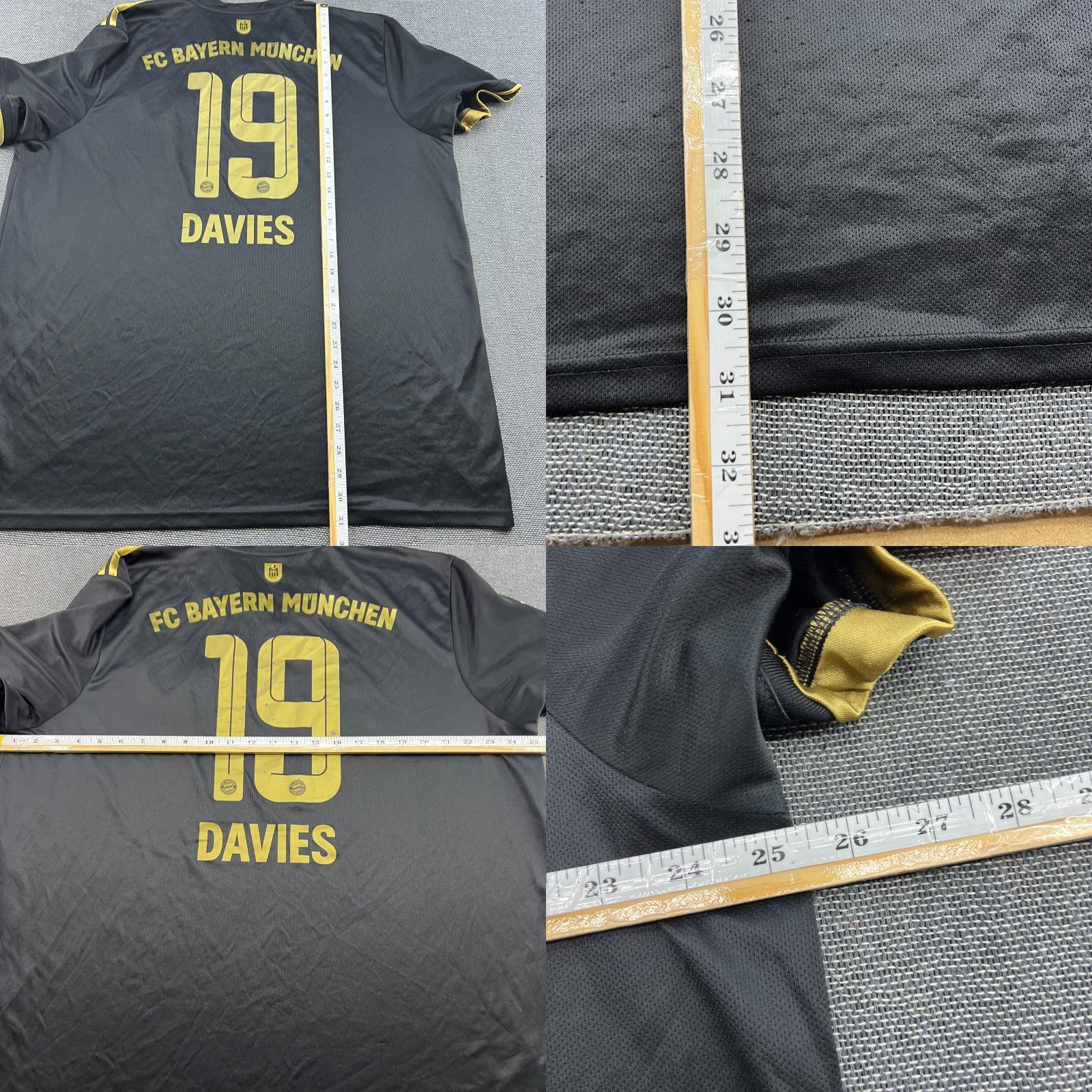 Adidas adidas Bayern Munich 2021 2022 Away Alphonso Davies #19 Jersey Football Mens 2XL Black T-Shirt Size US XXL / EU 58 / 5 - 9 Thumbnail
