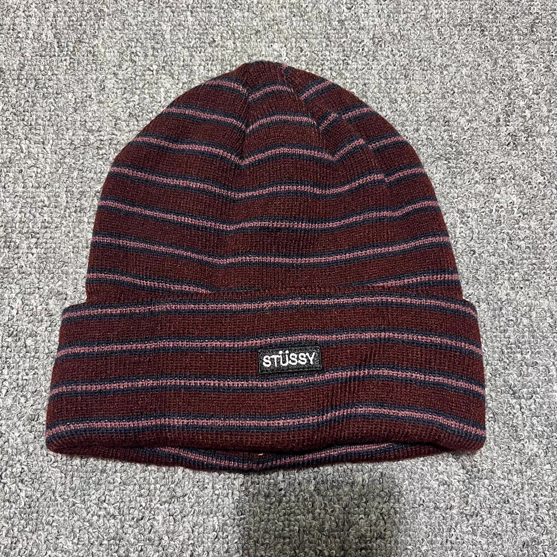 Stussy Stussy Striped Retro Embroidered Knit Beanie Q7 Size ONE SIZE - 8 Thumbnail
