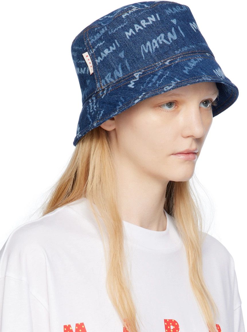 Marni o1y1025 Size : L / Logo Denim Hat / Cap in Blue Size ONE SIZE - 2 Thumbnail