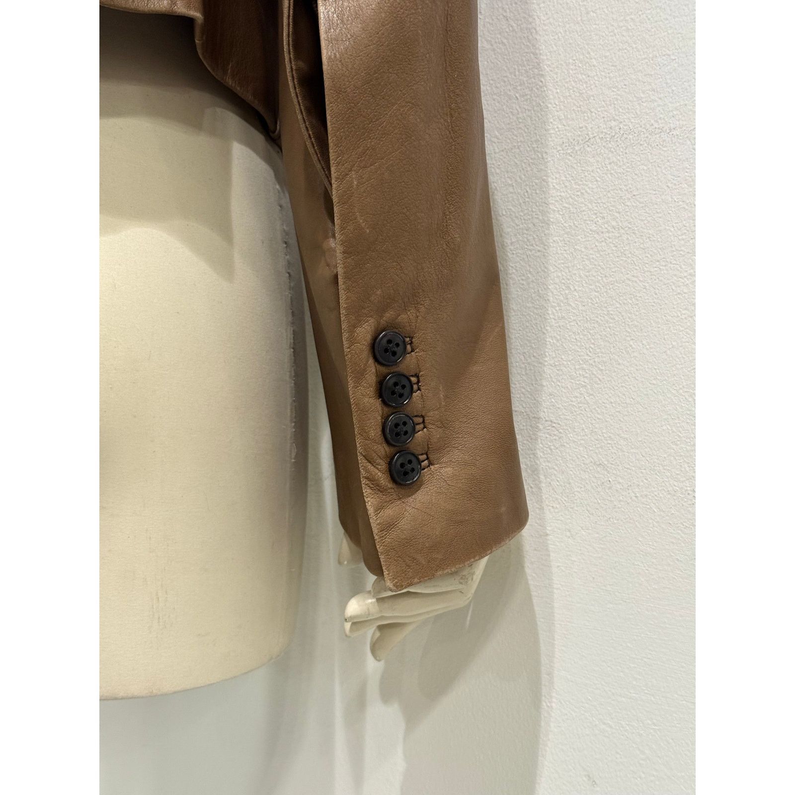 Ann Demeulemeester 2000s Ann Demeulemeester leather aviator cargo jacket Size US XS / EU 42 / 0 - 11 Thumbnail