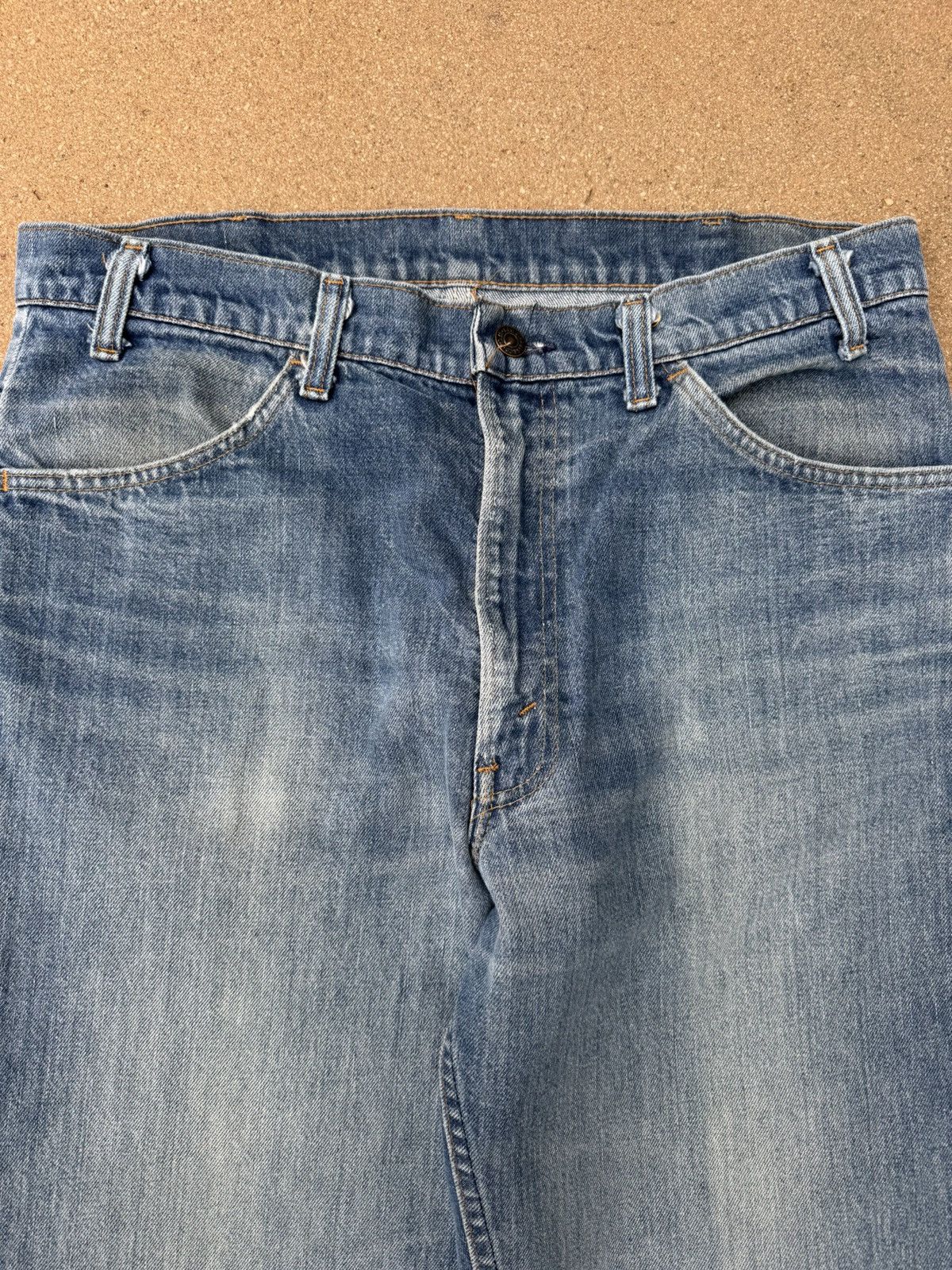 Levi's × Vintage Vtg 70’s Levi’s 646 Orange Tab Bellbottom Flare Jeans 35x32 Size US 35 - 4 Thumbnail