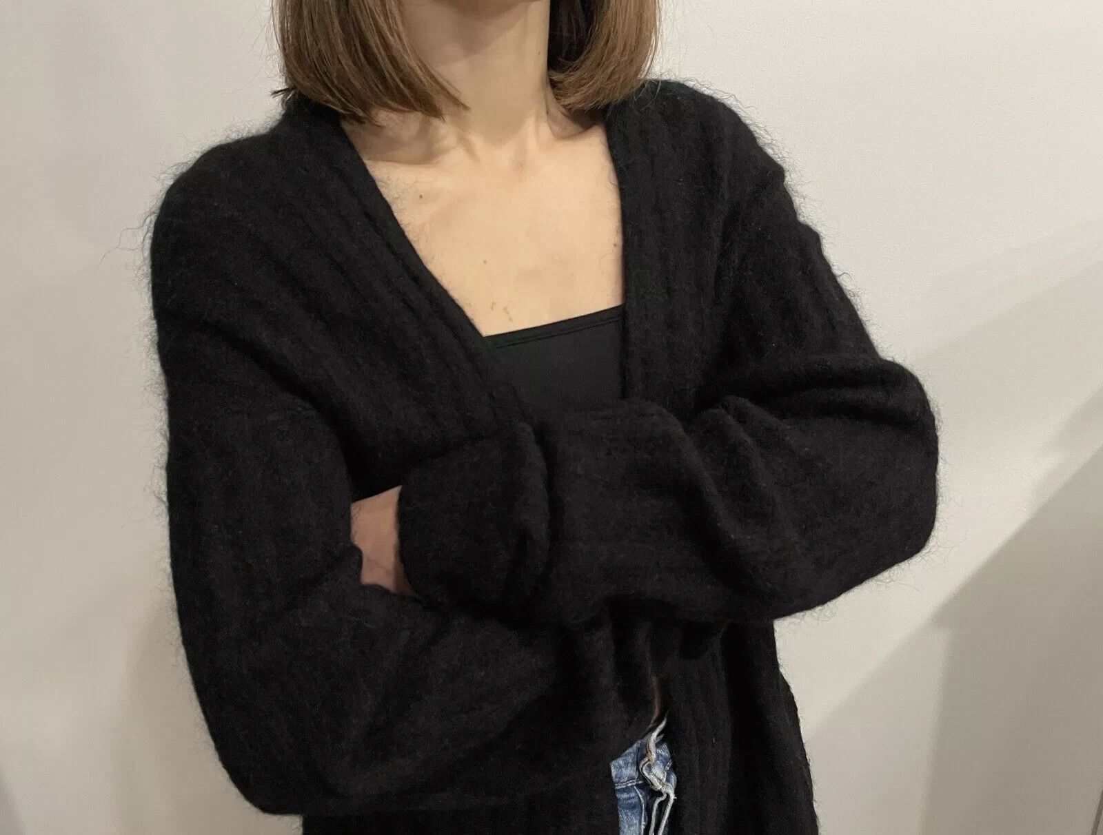 Acne Studios Acne Studios Raya Short Rib Mohair Wool Cardigan Womens Size XS / US 0-2 / IT 36-38 - 6 Thumbnail