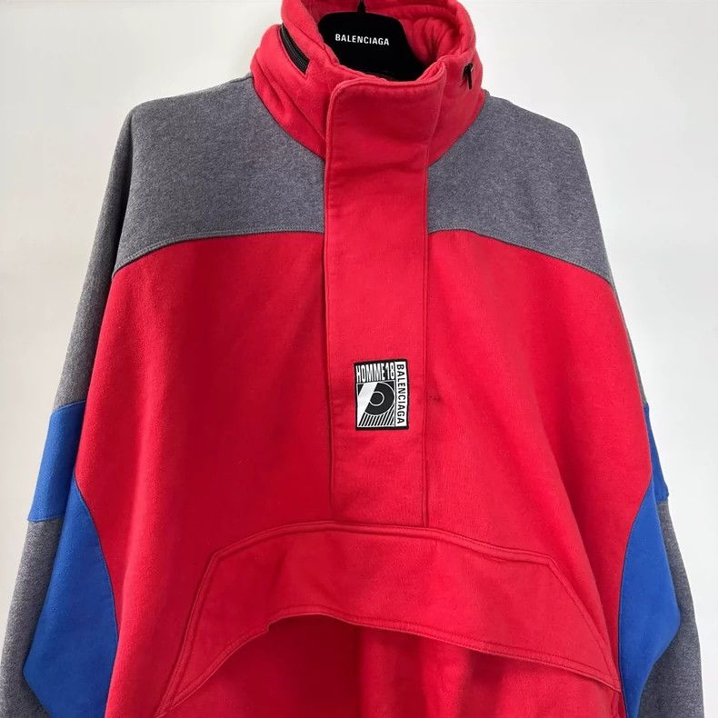Balenciaga Balenciaga SS18 HOMME18 Series Half Zip Color-Block Sweatsh Size US S / EU 44-46 / 1 - 3 Thumbnail