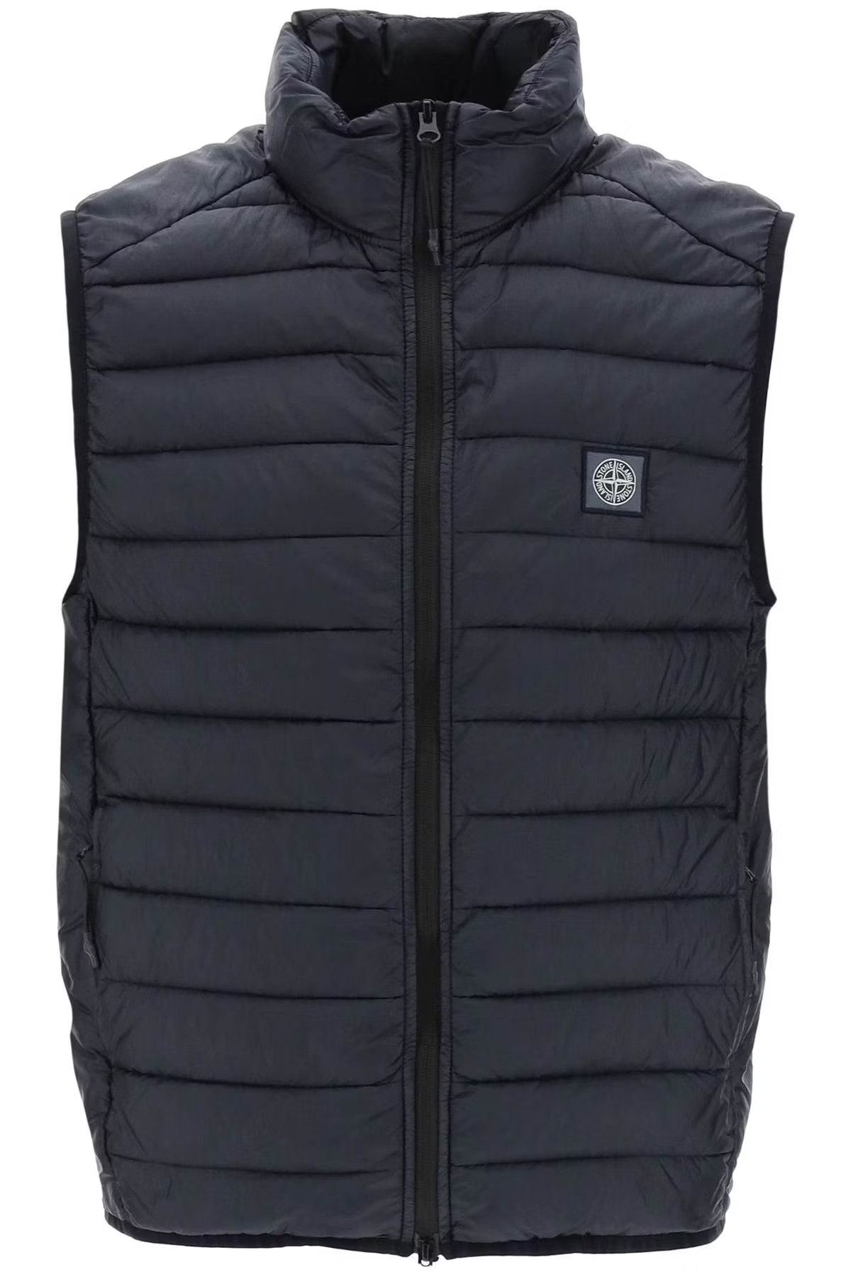 image of Stone Island O1S22I1N0524 Lightweight Puffer Vest In Blue, Men's (Size Small)