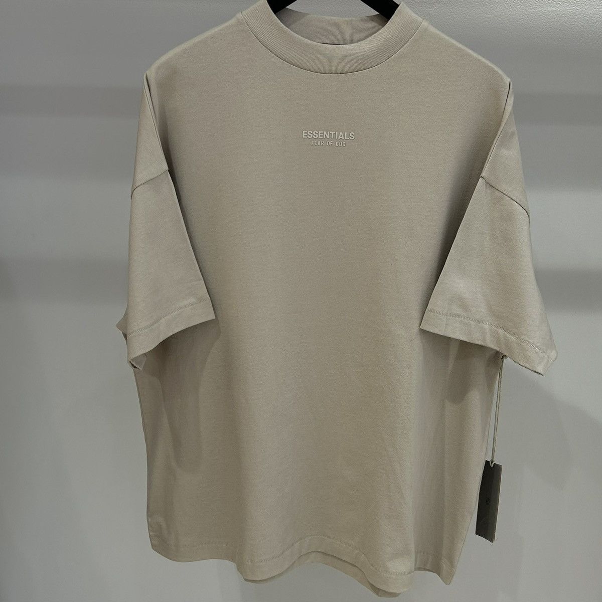 image of Fear Of God Essentials Tee Silver Cloud, Men's (Size XS)