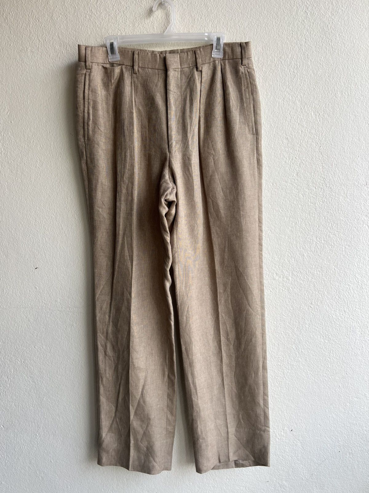 Polo Ralph Lauren Vintage 90s Polo by Ralph Lauren 100% Linen Trouser Pant Size US 33 - 23 Thumbnail