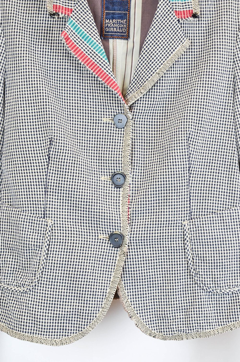 Marithe + Francois Girbaud Marithe Francois Girbaud Patchwork Linen Blazer – Size 38 Size XS / US 0-2 / IT 36-38 - 4 Thumbnail