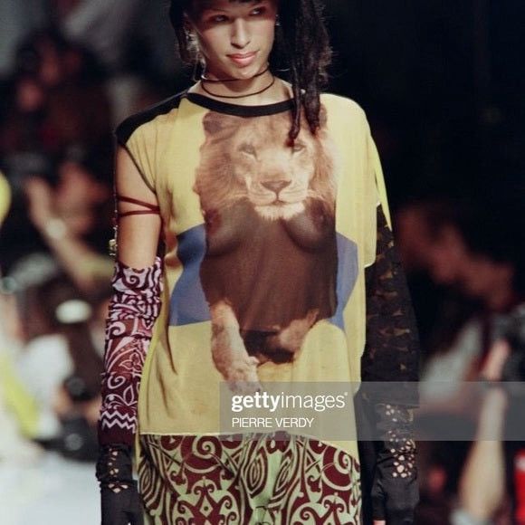 Jean Paul Gaultier 90s Jean Paul Gaultier 1996 Cyberbaba Mesh Power Net Top Size US M / EU 48-50 / 2 - 9 Thumbnail