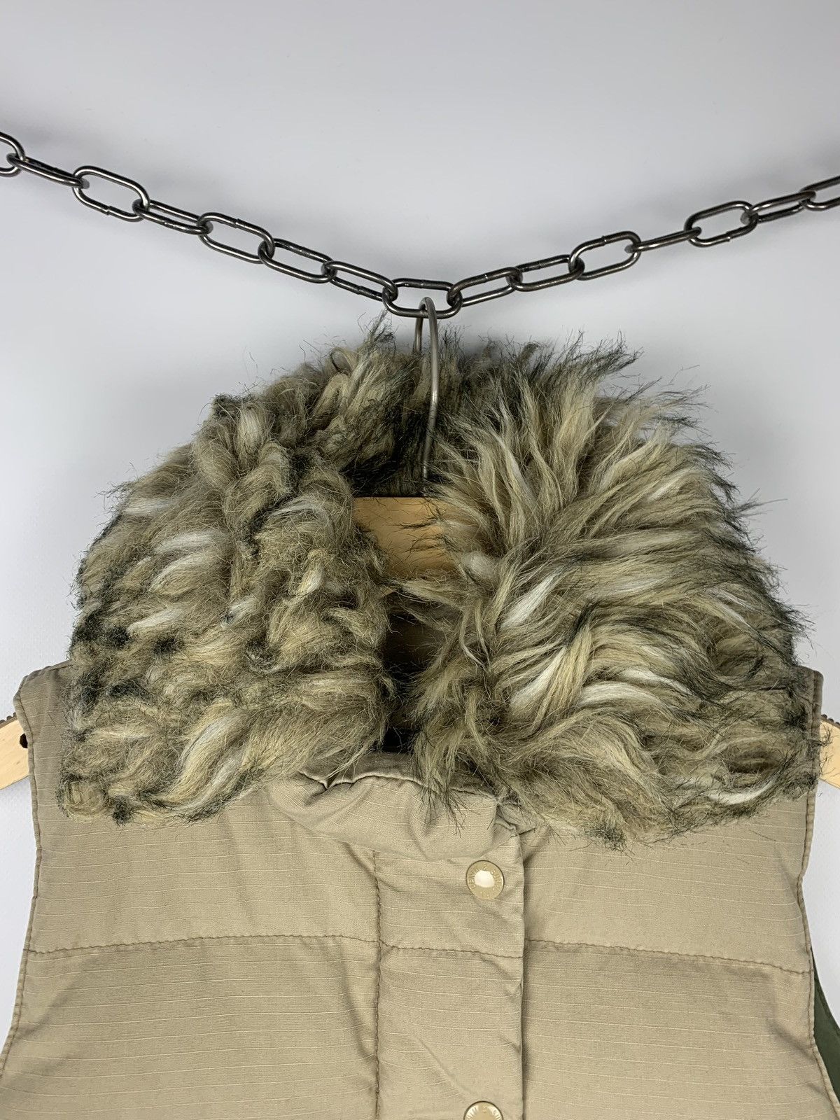 Denim & Supply Ralph Lauren Vintage Y2K Denim Supply Ralph Lauren Puffer Vest Faux Fur Size M / US 6-8 / IT 42-44 - 2 Thumbnail