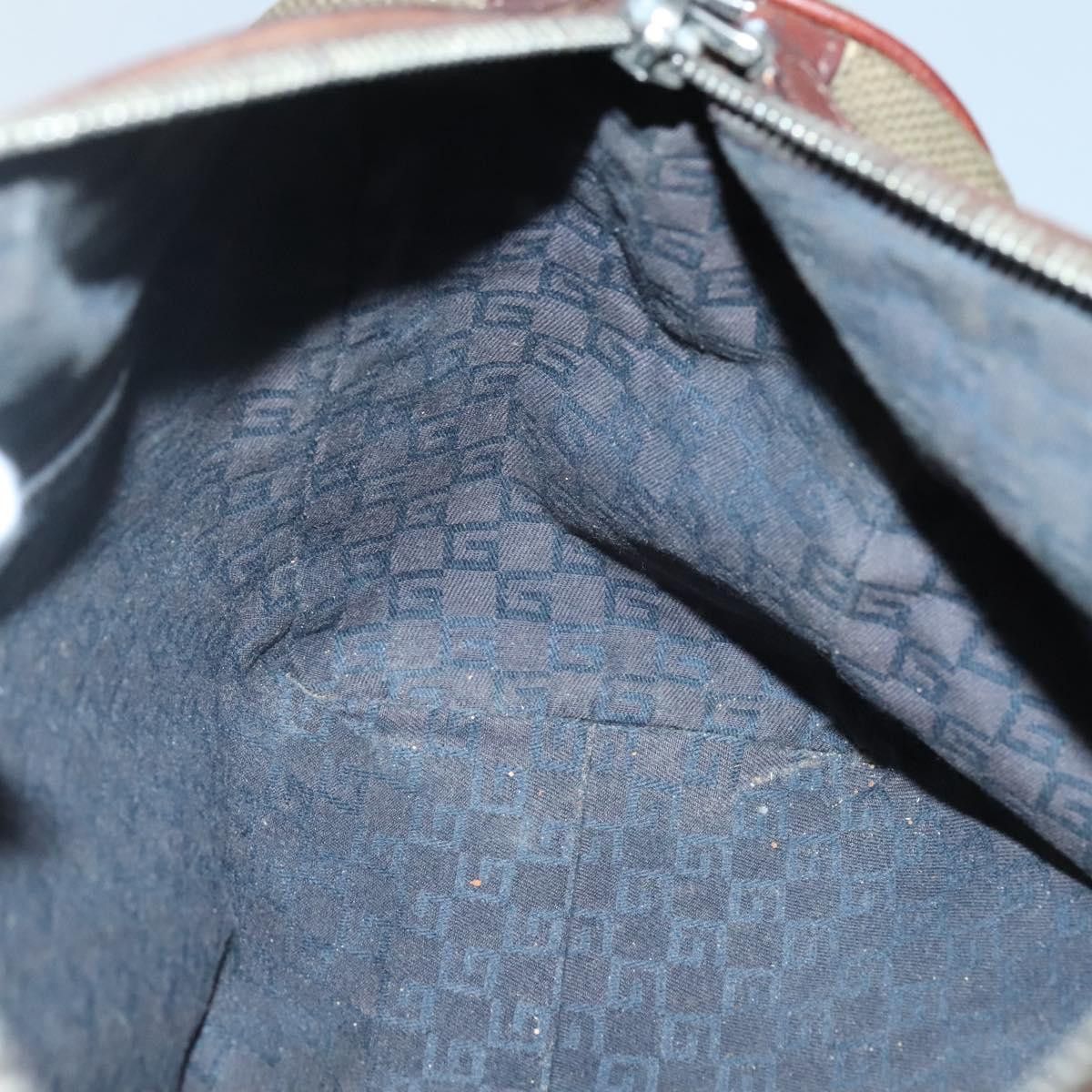 Gucci GUCCI Hand Bag Canvas Leather Khaki Brown Size ONE SIZE - 18 Thumbnail