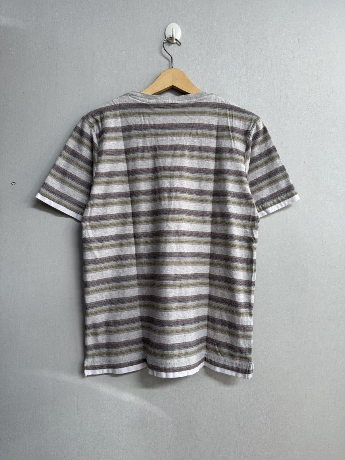 Japanese Brand DOUBLE LAYER STRIPED BY HARD PULL T SHIRT Size US M / EU 48-50 / 2 - 3 Thumbnail