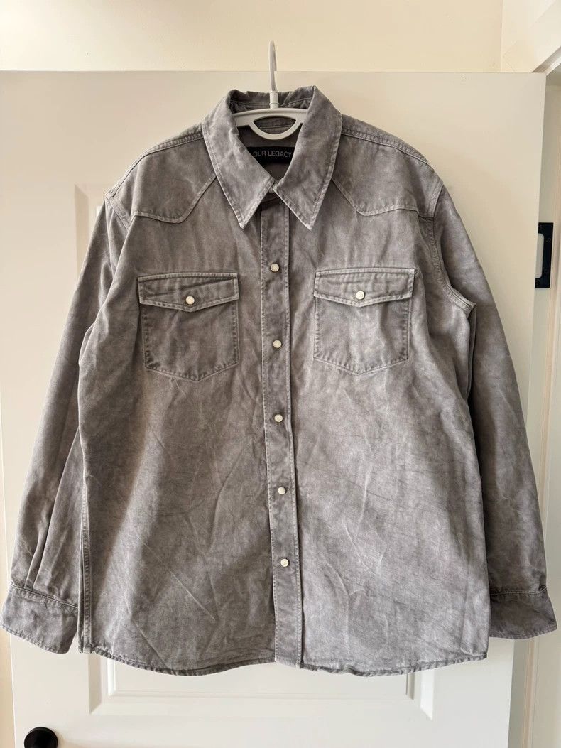 Our Legacy our legacySS24 Frontier Grey Denim Shirt 2503-Nextarrow Size US M / EU 48-50 / 2 - 2 Thumbnail