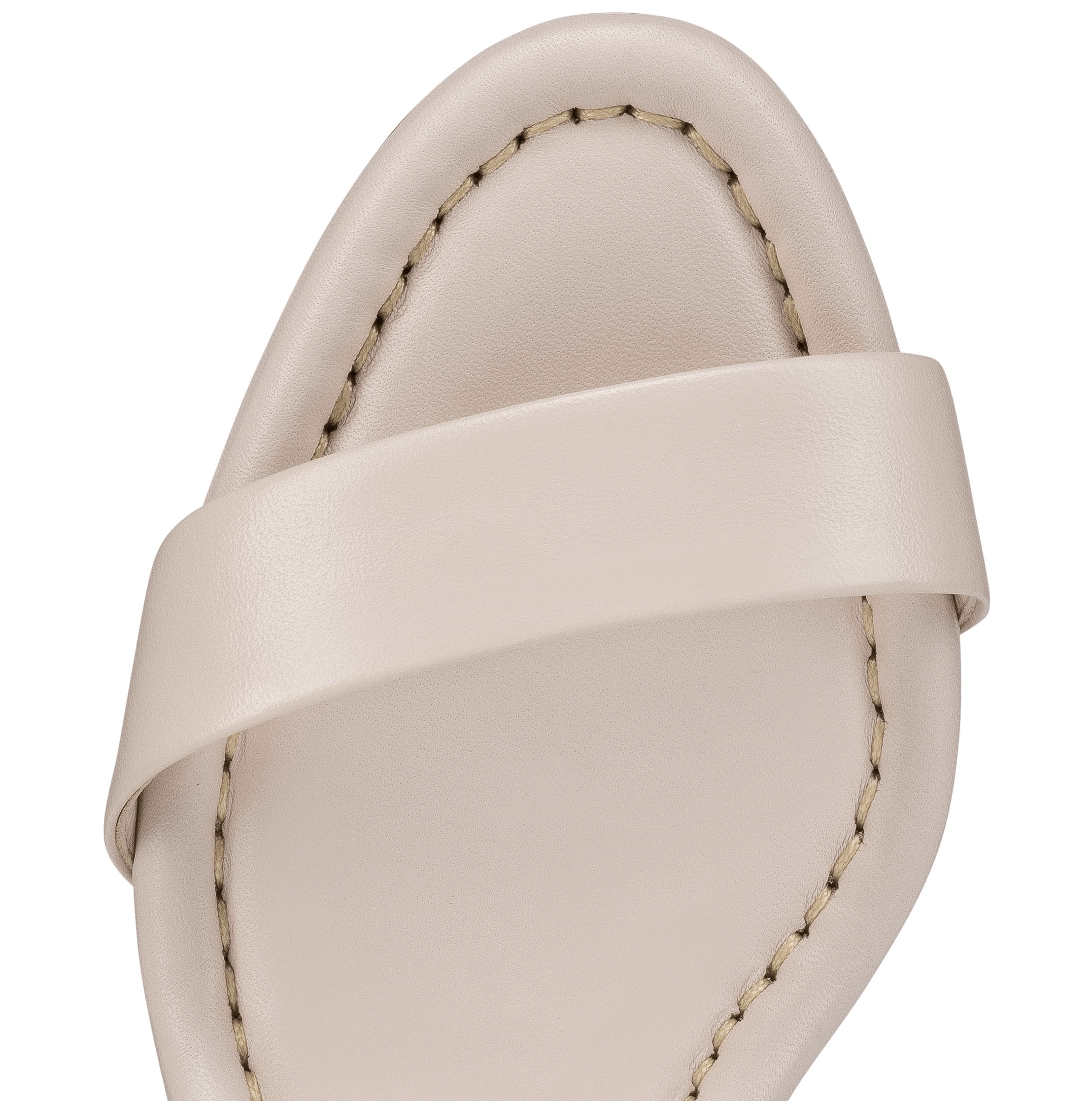 Christian Louboutin Miss Jane Sandal 55 Leche Beige Ankle Strap Block Heel 37.5 Size US 7.5 / IT 37.5 - 8 Thumbnail