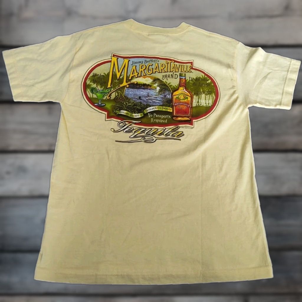 Vintage Vintage Jimmy Buffett Margaritaville 2002 Las Vegas Graphic T-Shirt Men M Yellow Beach Music Summer Size US M / EU 48-50 / 2 - 1 Thumbnail