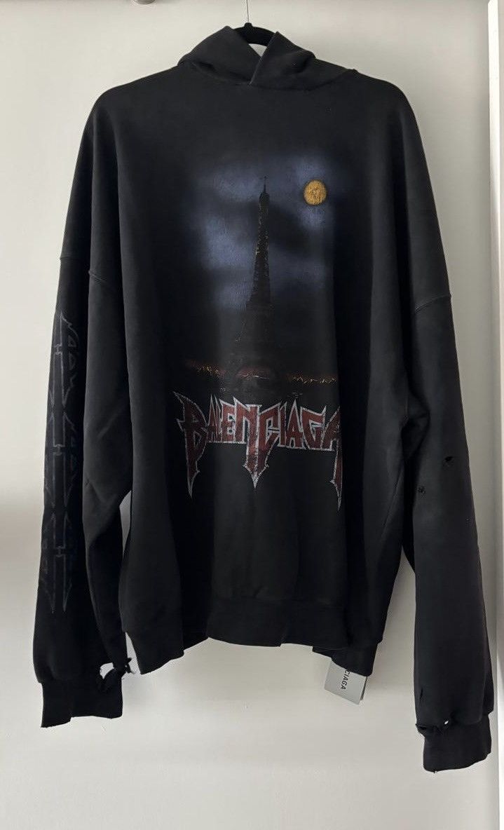 Balenciaga Balenciaga Paris Moon hoodie large fit Size US XL / EU 56 / 4 - 1 Thumbnail