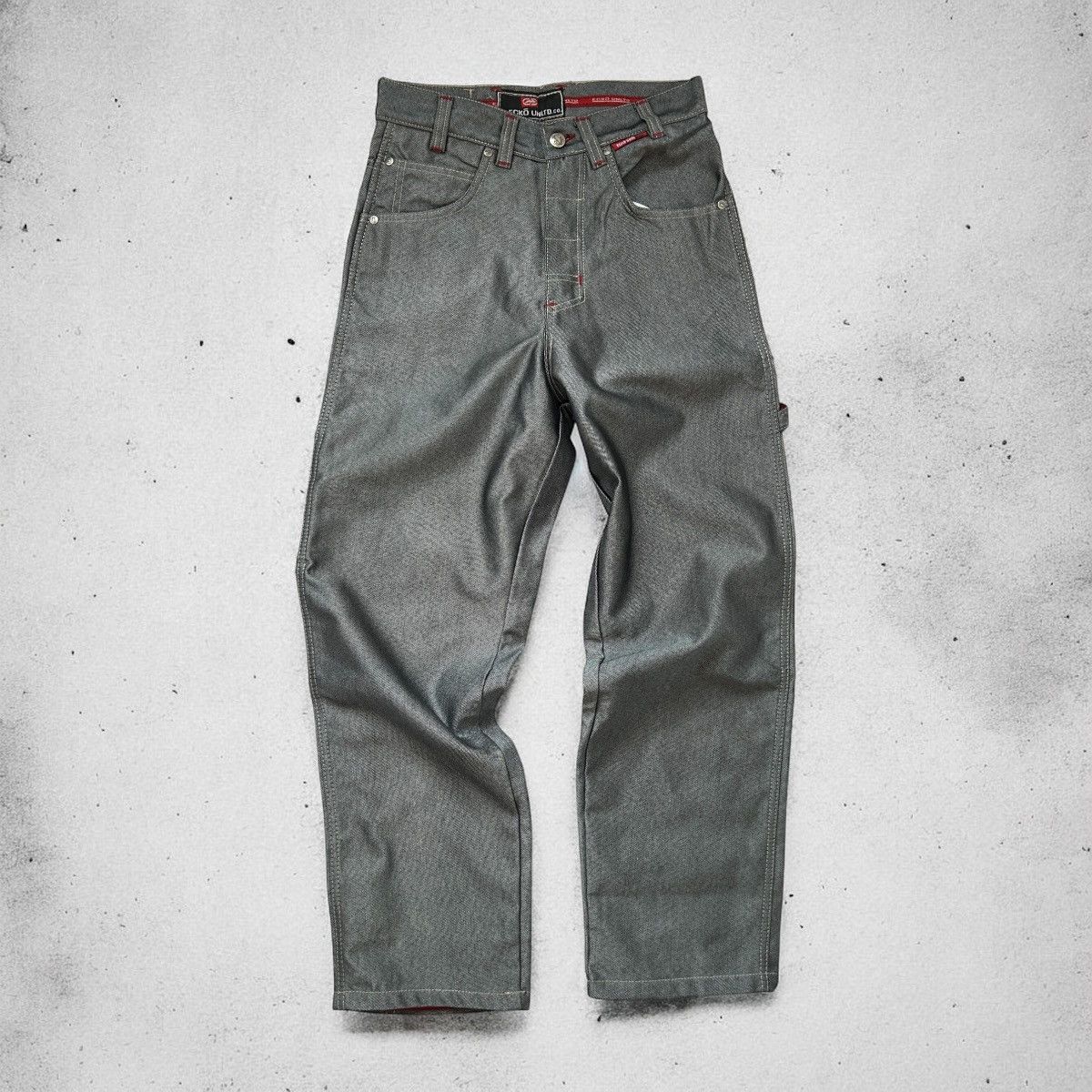 Ecko Unltd. Y2K ECKO untld. Baggy jeans skate silver Size US 30 / EU 46 - 2 Thumbnail
