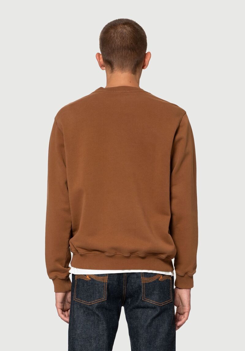 Nudie Jeans Lasse Dance Dance Dance Stone Washed Crewneck Sweatshirt Size US XL / EU 56 / 4 - 5 Thumbnail