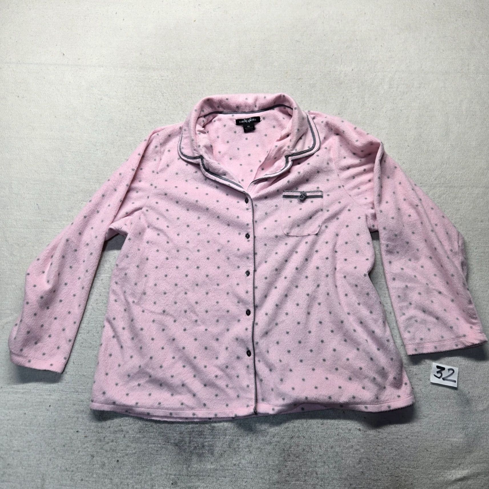 Vintage Earth Angels Nightgown Button Up Soft Shirt Sweater Adult Women's Size 2XL Pink Cotton Blend Pajama Top Paisley Sleep Shirt Womens 2XL Size XXL / US 16-18 / IT 52-54 - 2 Thumbnail