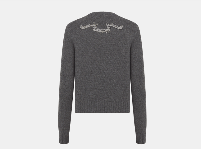 Dior o1w1db10326 514S57 Embroidered Sweater in Multicolor Size L / US 10 / IT 46 - 2 Thumbnail