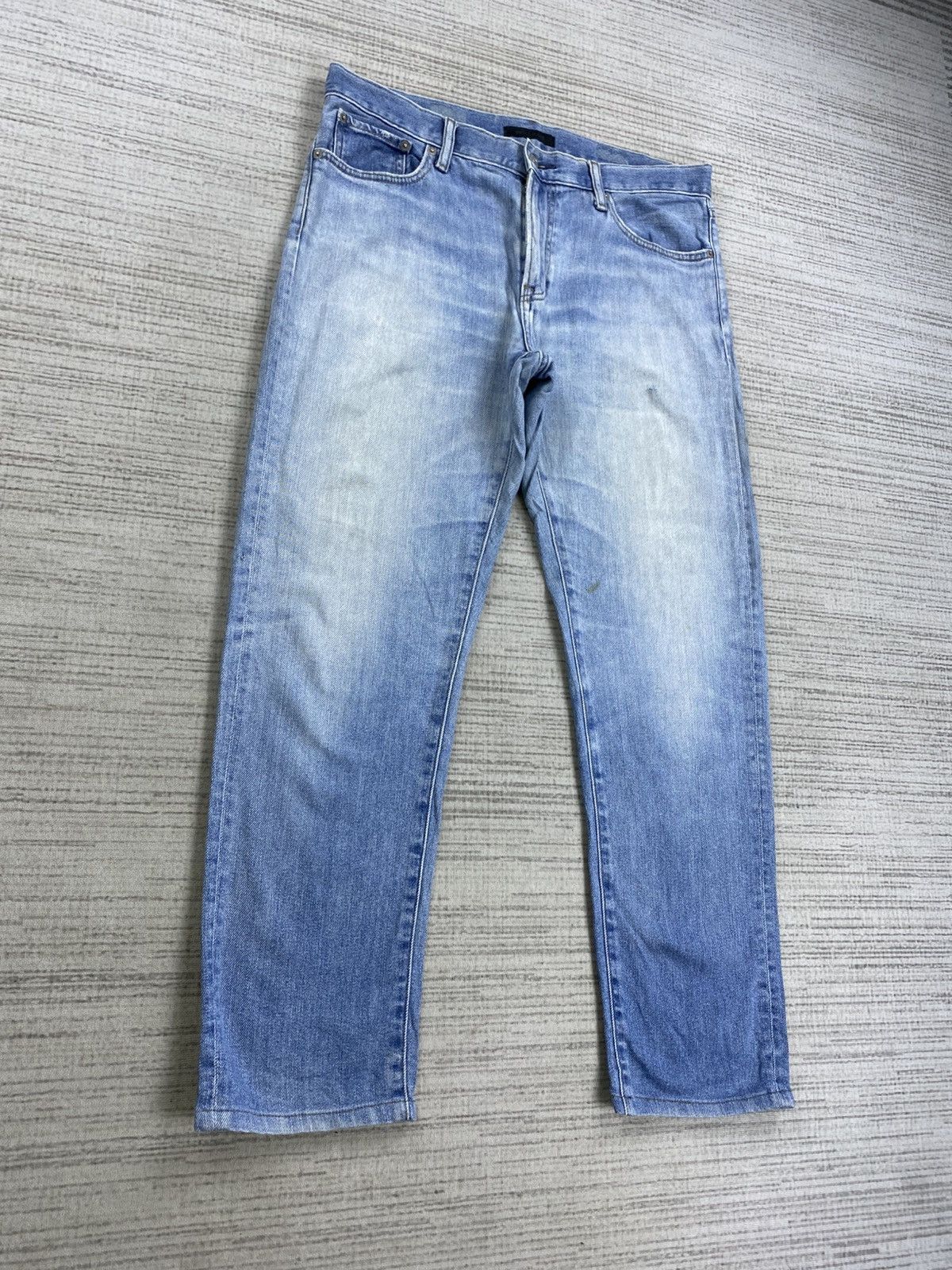 Japanese Brand × Uniqlo × Vintage Vintage Uniqlo Wash Blue Denim Pants Size US 36 / EU 52 - 3 Thumbnail