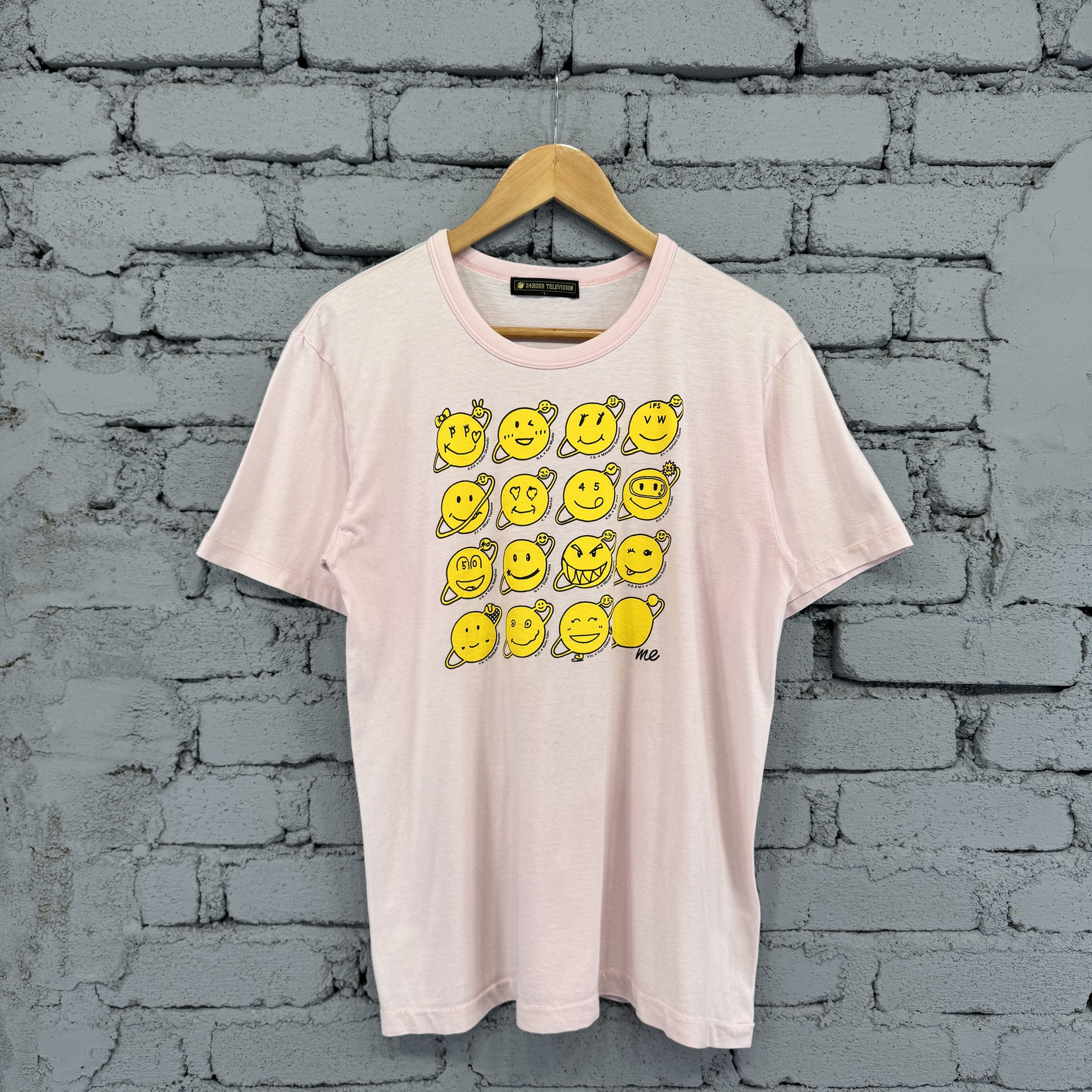 Vintage Vintage Sunfaded 24 hours Television Happy Earth Smiley Size US L / EU 52-54 / 3 - 1 Thumbnail