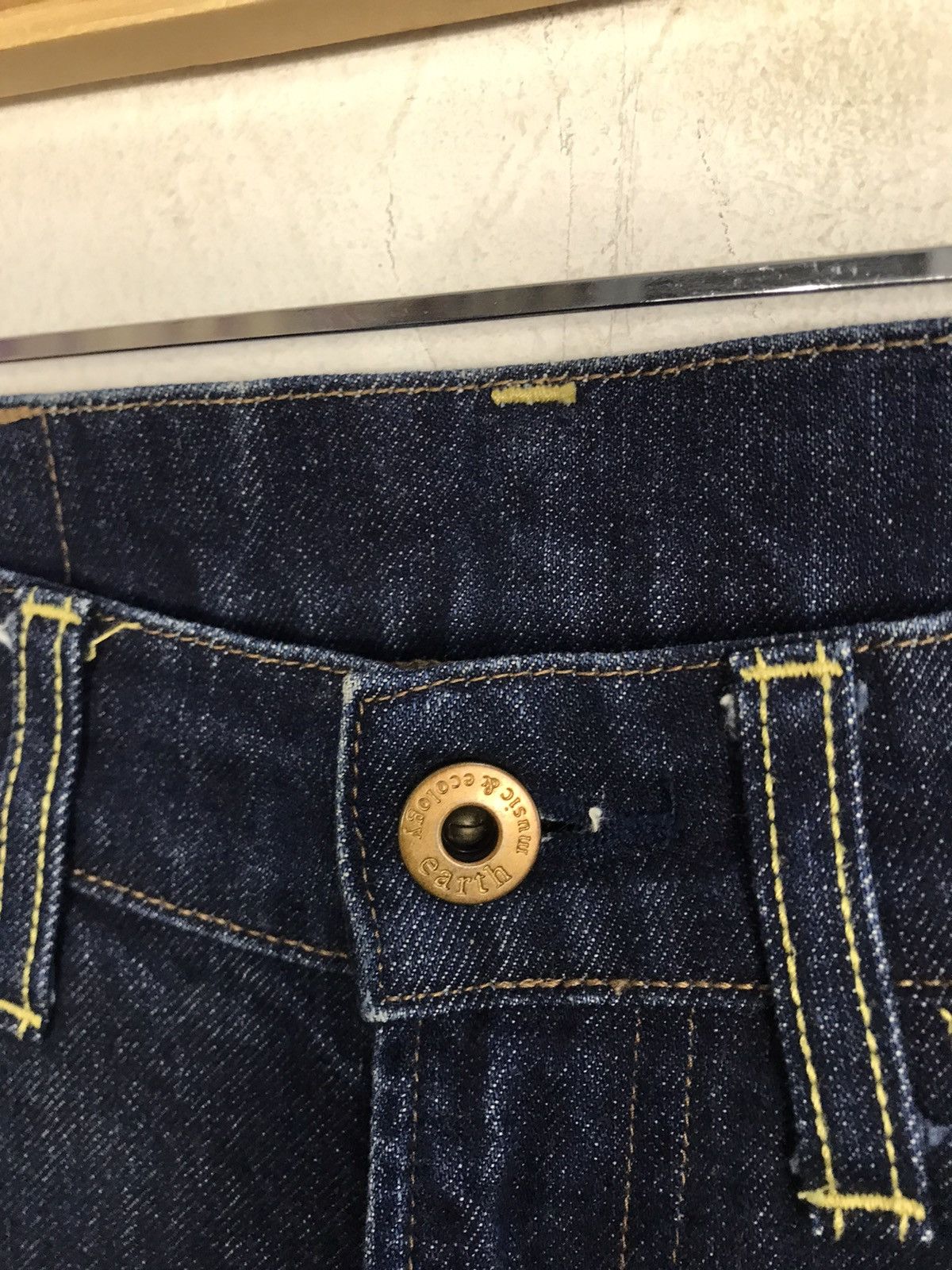 Japanese Brand Selvedge Denim Earth Music Ecology Size S Unisex Slim Size US 27 - 9 Thumbnail