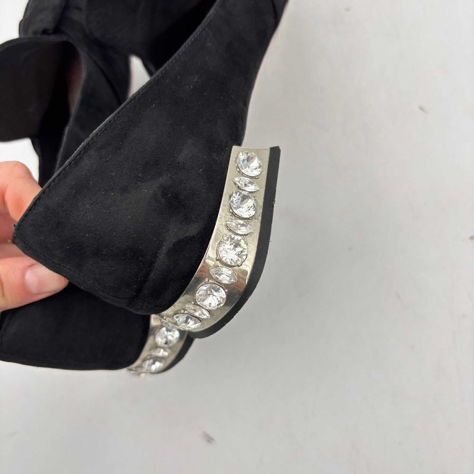 Miu Miu Miu Miu Suede Bow Jeweled Embellished Loafers Women's 37.5 Size US 7.5 / IT 37.5 - 11 Thumbnail