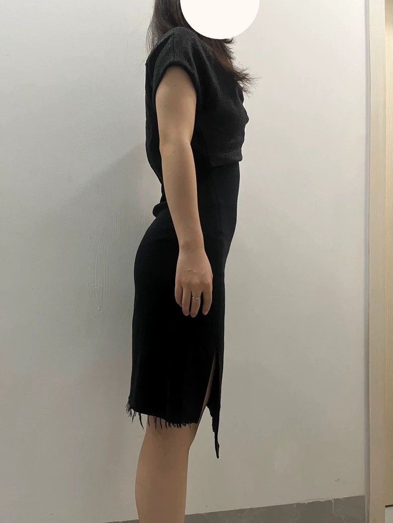 Helmut Lang HELMUT LANG size0 Black Alien Fit dress Size S / US 4 / IT 40 - 2 Thumbnail