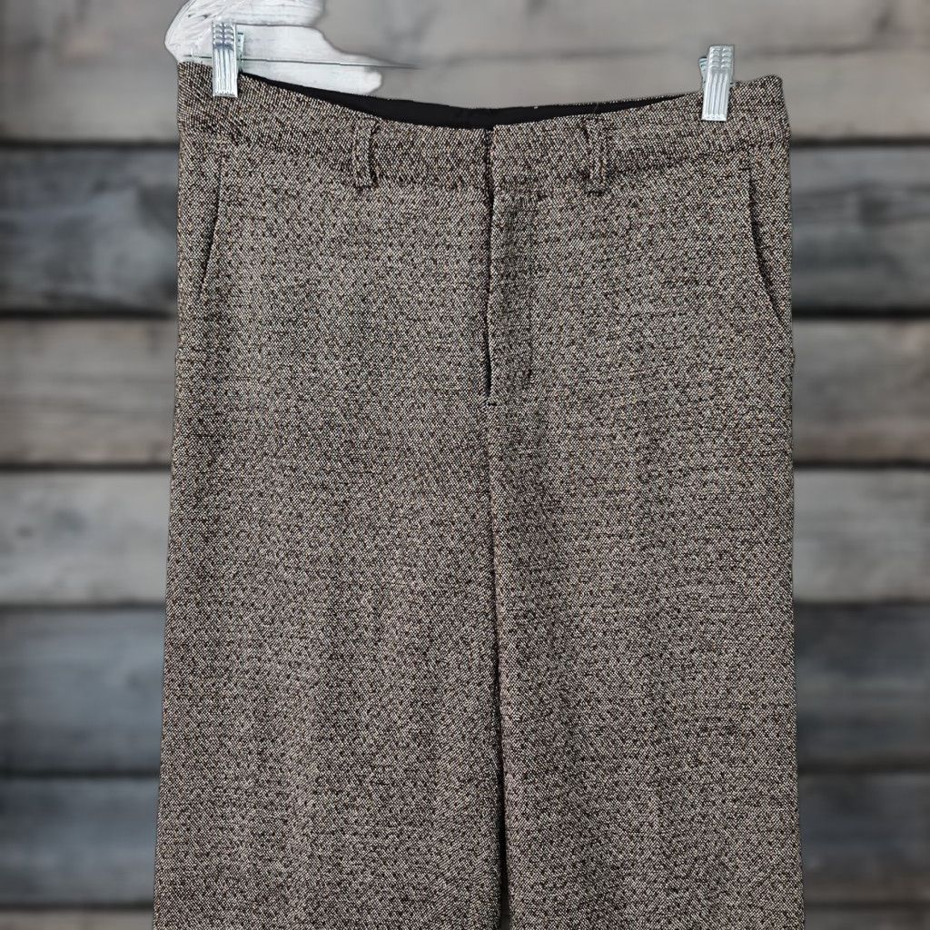 Soft Surroundings Soft Surroundings Womens Tweed Trouser Sz 8 Brown High Rise Wide Leg Pants Shirt/Hoodie Size 30" / US 8 / IT 44 - 1 Thumbnail