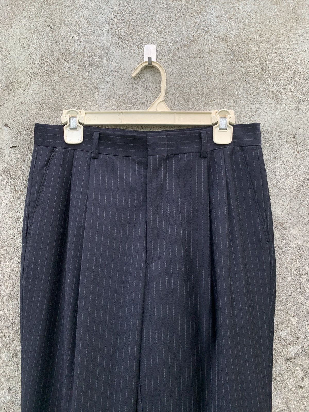 Balmain 2003 Balmain stripe black formal trouser Size US 29 - 2 Thumbnail