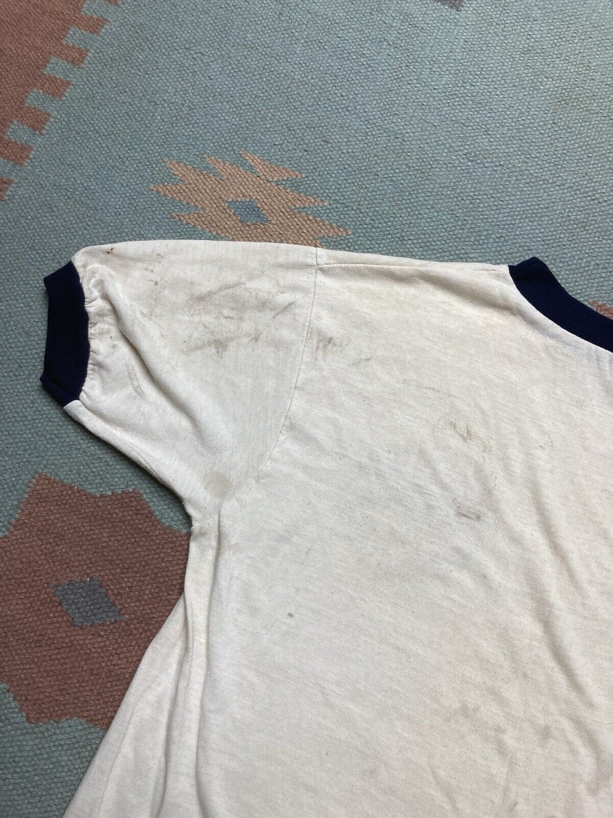 Vintage 70s ringer t shirt Boy Scouts Camp Tapico stain distressed L Size US L / EU 52-54 / 3 - 10 Thumbnail
