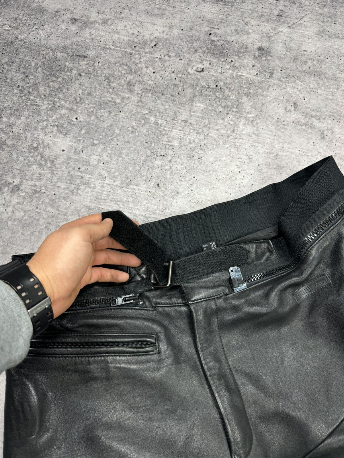Genuine Leather × Vintage Vintage Y2K Style Moto Bike Racing Genuine Leather Pants Size US 38 / EU 54 - 12 Thumbnail
