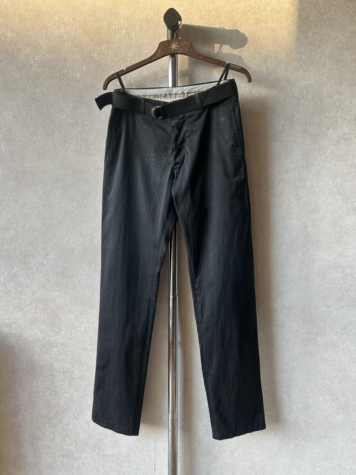 Helmut Lang Archive 90s Helmut Lang Striped Black Wool Trousers