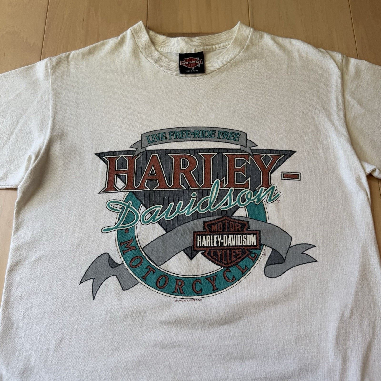 Harley Davidson Vintage Harley Davidson Shirt Large White 90s Motorcycles Size US L / EU 52-54 / 3 - 3 Thumbnail